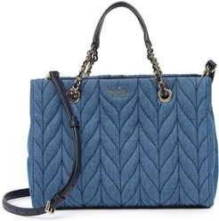 kate spade new york briar lane quilted denim meena satchel at Nordstrom Rack