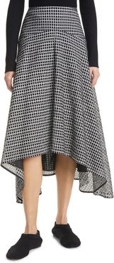 Grid Pattern Broderie Anglaise Skirt