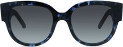 Wildior 54mm Round Sunglasses - Blue Havana/ Blue