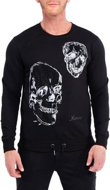 Double Skull Graphic Sweater