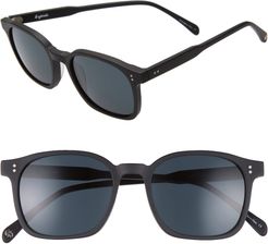 Dean 51mm Square Sunglasses - Matte Black/ Grey