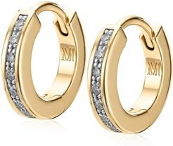 Fiji Skinny Diamond Huggie Hoop Earrings