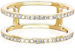 EF Collection 14K Yellow Gold Diamond Double Spiral Ring - Size 9 - 0.3 ctw at Nordstrom Rack