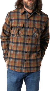 Anchor Line Plaid Merino Wool Blend Shirt Jacket