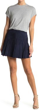 alice + olivia Lee Suede Box Pleated Mini Skirt at Nordstrom Rack