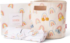 Happy Days Crib Sheet, Swaddle & Canvas Bin Bundle Set