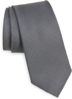 Tonal Micro Grid Silk Tie