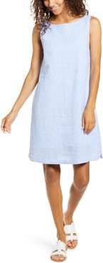 Alina Stripe Linen & Cotton Shift Dress