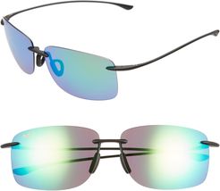 Hema 62mm Polarizedplus2 Oversize Rimless Sunglasses - Matte Black