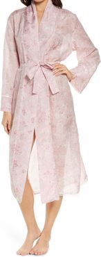 Louis Pink Floral Cotton & Silk Robe
