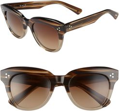 Sophia 52mm Polarized Square Sunglasses - Mojave/ Brown