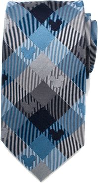 Mickey Mouse Plaid Silk Tie