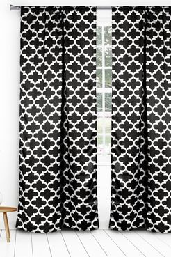 Duck River Textile L'kyra Geometric Blackout Curtain Set - Black at Nordstrom Rack