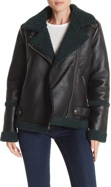 Sam Edelman Faux Shearling Lined Oversized Moto Jacket at Nordstrom Rack