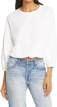 Annelise Shirred Bubble Sleeve Top