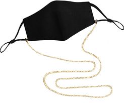 Adult Cotton Knit Face Mask With Figaro Chain Holder