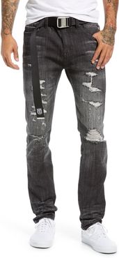 Punk Distressed Skinny Jeans