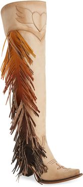 X Junk Gypsy Fringe Over The Knee Western Boot