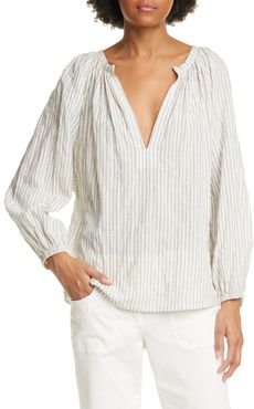 NILI LOTAN Brooke Stripe Cotton Blend Top at Nordstrom Rack