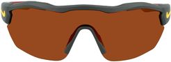 Show X3 Elite 61mm Wraparound Sunglasses - Matte Sequoia / Brown Orange