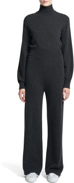Turtleneck Long Sleeve Wool & Cashmere Jumpsuit