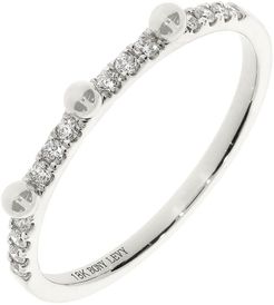 Bony Levy 18K White Gold Beaded Diamond Accent Stackable Ring - 0.12 ctw at Nordstrom Rack