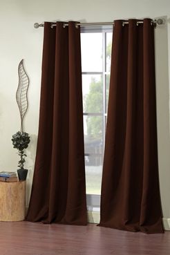 Duck River Textile Steyna Solid Blackout Curtain Set - Chocolate at Nordstrom Rack
