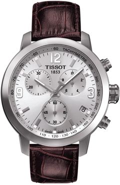 Tissot Men's PRC 200 Chronograph Leather Strap Watch, 41mm at Nordstrom Rack
