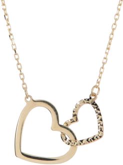 Candela 10K Yellow Gold Interlocking Hearts Pendant Necklace at Nordstrom Rack