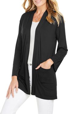 Lessie Jersey Knit Open Front Cardigan