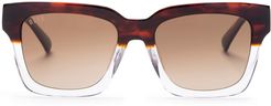 Austen 55mm Square Sunglasses - Dark Ginger/ Brown