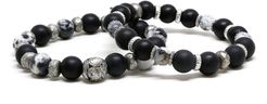 Mr. Ettika Set Of 2 Agate Stretch Bracelets