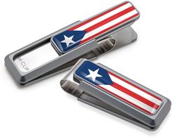 M-Clip Puerto Rican Flag Money Clip - Metallic
