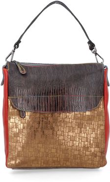 Borsa a spalla in pelle patchwork Country Bag