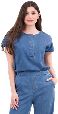 Maglia effetto denim in chambray di Lyocell