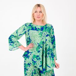 Blusa asimmetrica fantasia