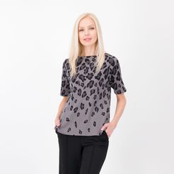 T-shirt in jersey di cotone animalier