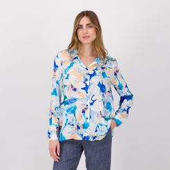 Camicia in twill di viscosa fantasia