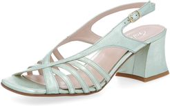 Sandali slingback in pelle con fascette incrociate