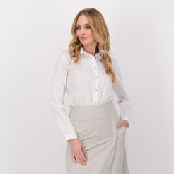 Camicia in misto modal con maniche lunghe