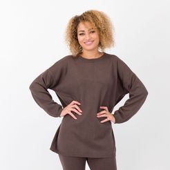 Blusa in maglia filato misto viscosa