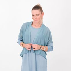 Cardigan in georgette a maniche lunghe