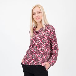 Blusa fantasia in raso di viscosa