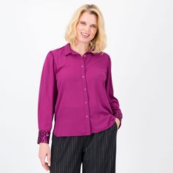 Camicia in georgette laminata