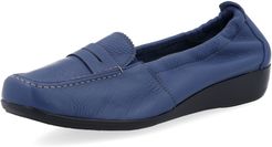 Slip on in pelle con inserti elastici