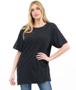 Maxi t-shirt con scollo ampio