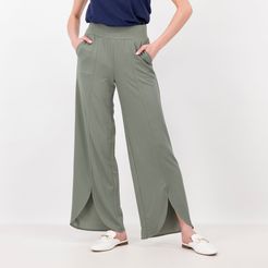 Pantaloni a gamba larga con elastico