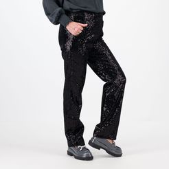 Pantaloni ampi in paillettes