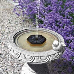 Fontana solare da giardino da porre in acqua