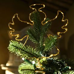 Puntale luminoso ad angelo per albero di Natale